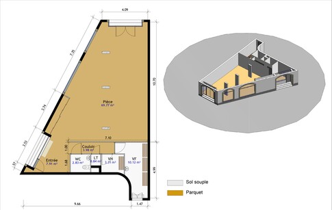 Réhabilitation d'un local en Studio de Danse
